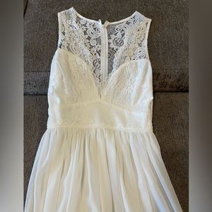 Lulus white lace maxi dress
